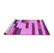 Sideview of Machine Washable Abstract Purple Contemporary Area Rugs, wshcon1576pur