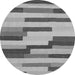 Square Abstract Gray Contemporary Rug, con1576gry