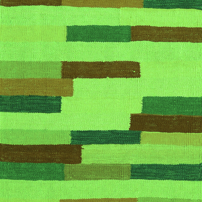 Serging Thickness of Machine Washable Abstract Green Contemporary Area Rugs, wshcon1576grn