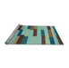 Sideview of Machine Washable Abstract Light Blue Contemporary Rug, wshcon1576lblu