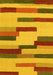 Abstract Yellow Contemporary Rug, con1576yw