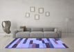 Machine Washable Abstract Blue Contemporary Rug in a Living Room, wshcon1576blu