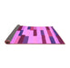 Sideview of Abstract Purple Contemporary Rug, con1576pur