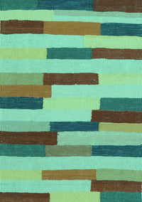 Abstract Turquoise Contemporary Rug, con1576turq