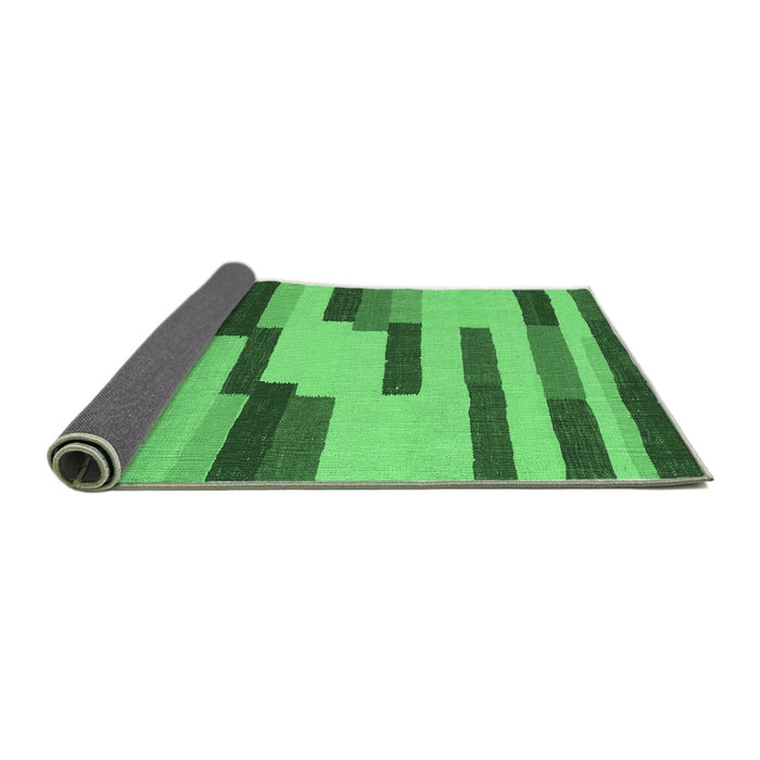 Sideview of Abstract Emerald Green Contemporary Rug, con1576emgrn