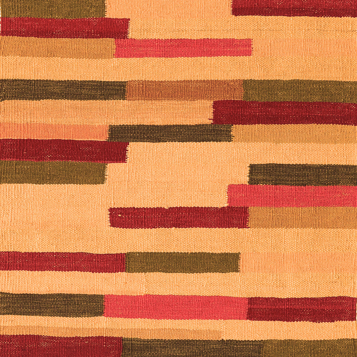 Serging Thickness of Abstract Orange Contemporary Rug, con1576org