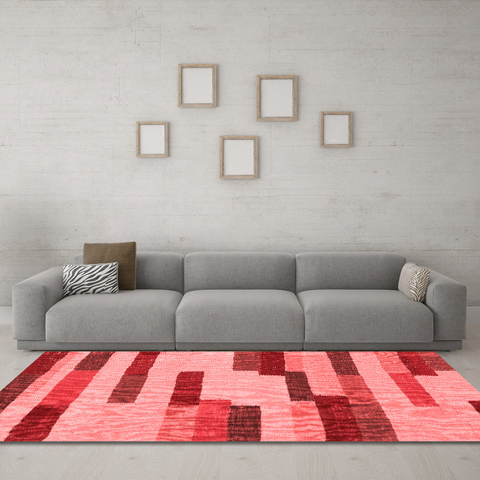 Contemporary Red Washable Rugs