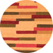 Machine Washable Abstract Orange Contemporary Area Rugs, wshcon1576org