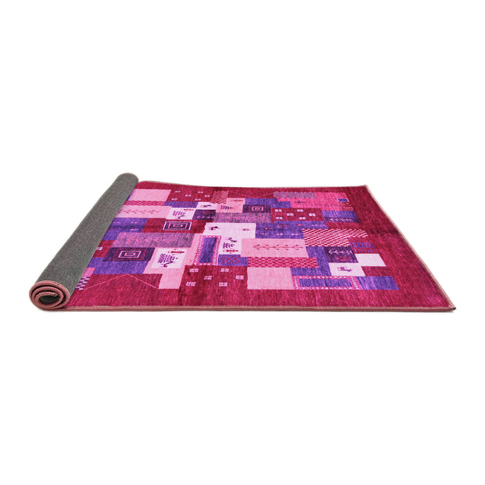 Sideview of Abstract Pink Contemporary Rug, con1577pnk