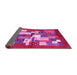 Sideview of Abstract Pink Contemporary Rug, con1577pnk