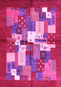 Abstract Pink Contemporary Rug, con1577pnk