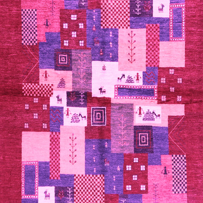 Abstract Pink Contemporary Rug, con1577pnk