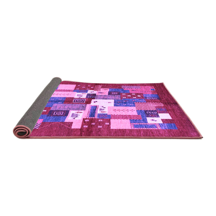 Sideview of Abstract Purple Contemporary Rug, con1577pur