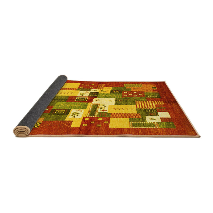 Sideview of Abstract Yellow Contemporary Rug, con1577yw
