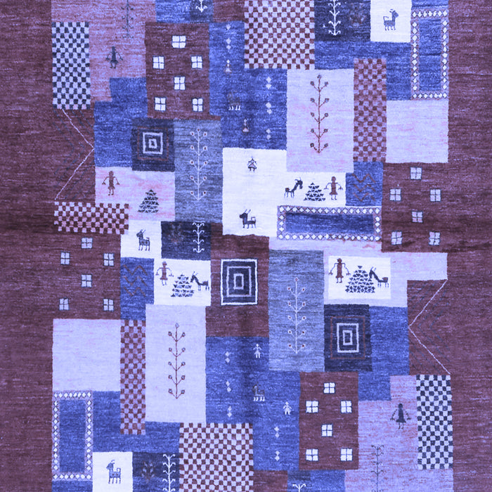 Abstract Blue Contemporary Rug, con1577blu