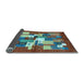 Sideview of Abstract Light Blue Contemporary Rug, con1577lblu