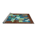 Sideview of Machine Washable Abstract Light Blue Contemporary Rug, wshcon1577lblu