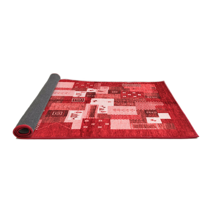 Abstract Red Contemporary Area Rugs