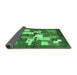 Sideview of Abstract Emerald Green Contemporary Rug, con1577emgrn