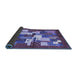 Sideview of Abstract Blue Contemporary Rug, con1577blu