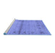 Sideview of Machine Washable Abstract Blue Contemporary Rug, wshcon1578blu