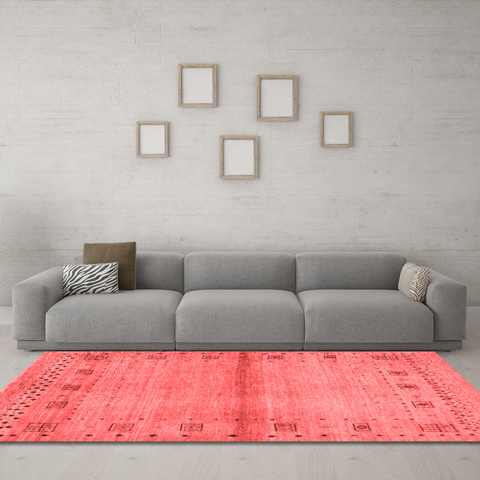 Contemporary Red Washable Rugs