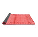 Abstract Red Contemporary Area Rugs