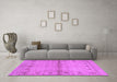 Machine Washable Abstract Purple Contemporary Area Rugs in a Living Room, wshcon1578pur