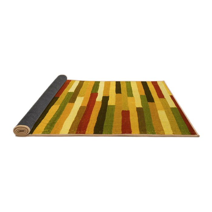 Sideview of Abstract Yellow Contemporary Rug, con1579yw
