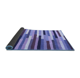 Sideview of Abstract Blue Contemporary Rug, con1579blu