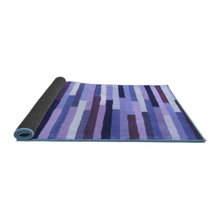 Sideview of Abstract Blue Contemporary Rug, con1579blu