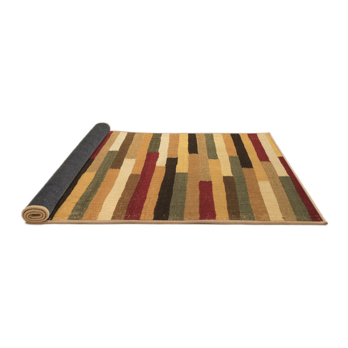Sideview of Abstract Brown Contemporary Rug, con1579brn