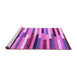 Sideview of Machine Washable Abstract Purple Contemporary Area Rugs, wshcon1579pur