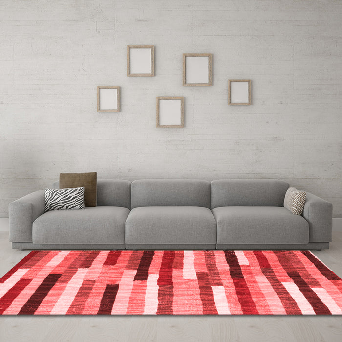 Contemporary Red Washable Rugs