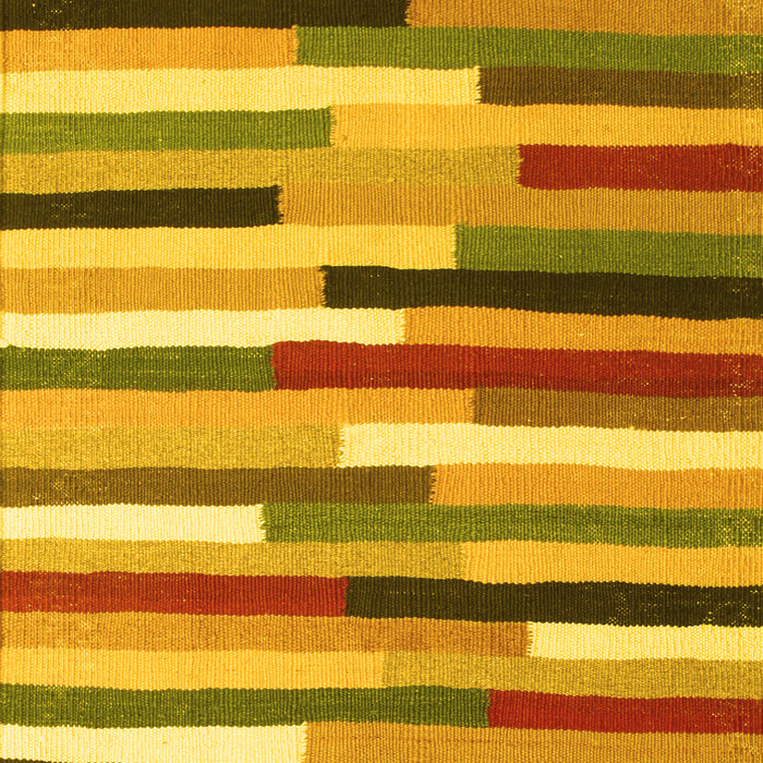 Abstract Yellow Contemporary Rug, con1579yw