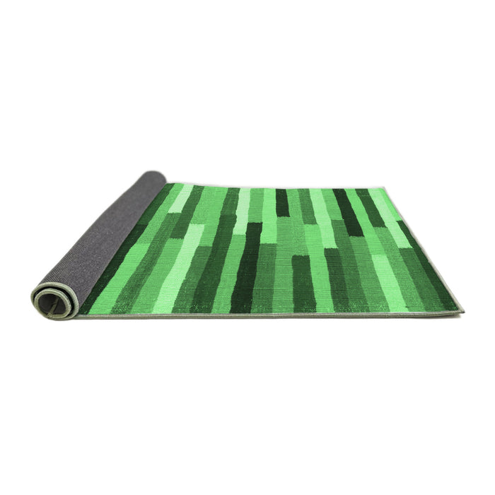Sideview of Abstract Emerald Green Contemporary Rug, con1579emgrn