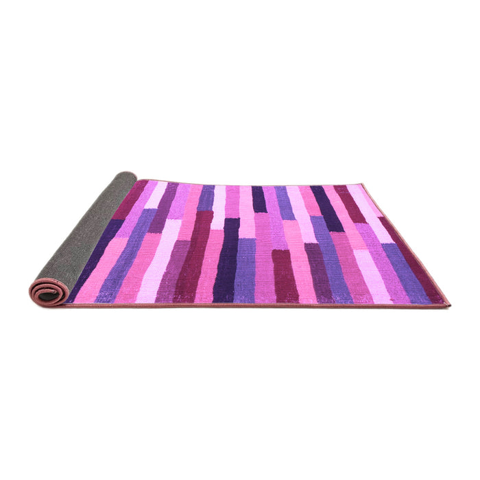 Sideview of Abstract Purple Contemporary Rug, con1579pur