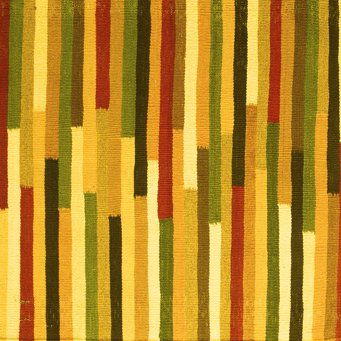 Square Machine Washable Abstract Yellow Contemporary Rug, wshcon1579yw