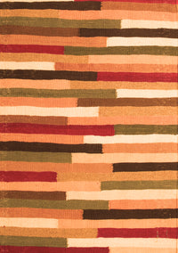 Abstract Orange Contemporary Rug, con1579org