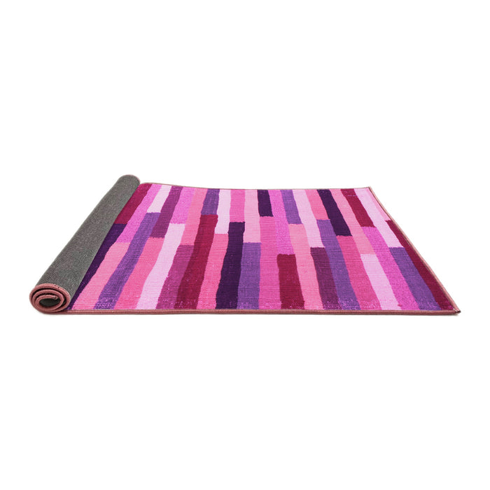Sideview of Abstract Pink Contemporary Rug, con1579pnk