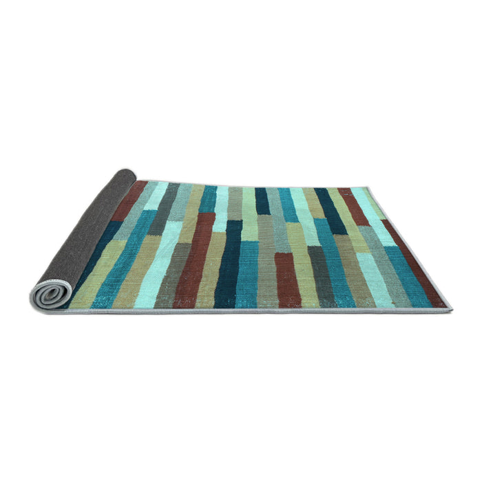 Sideview of Abstract Light Blue Contemporary Rug, con1579lblu