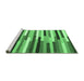 Sideview of Machine Washable Abstract Emerald Green Contemporary Area Rugs, wshcon1579emgrn