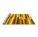 Sideview of Machine Washable Abstract Yellow Contemporary Rug, wshcon1579yw