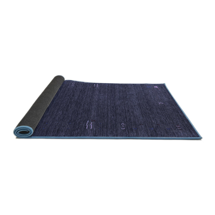 Sideview of Abstract Blue Contemporary Rug, con157blu