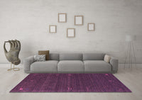 Machine Washable Abstract Purple Contemporary Rug, wshcon157pur