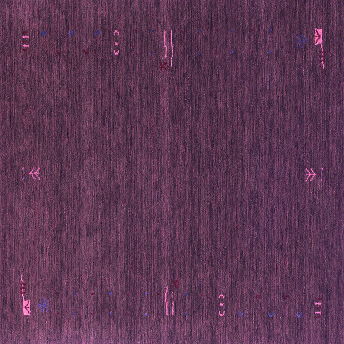 Square Machine Washable Abstract Purple Contemporary Area Rugs, wshcon157pur