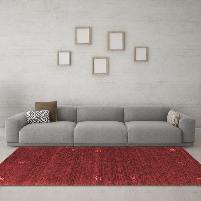 Contemporary Red Washable Rugs