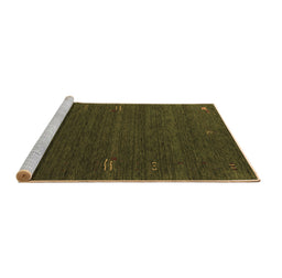 Sideview of Machine Washable Abstract Brown Contemporary Rug, wshcon157brn