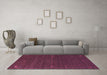 Machine Washable Abstract Pink Contemporary Rug in a Living Room, wshcon157pnk