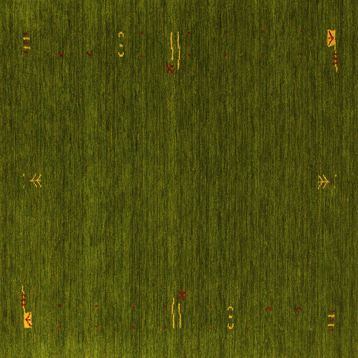 Square Machine Washable Abstract Yellow Contemporary Rug, wshcon157yw